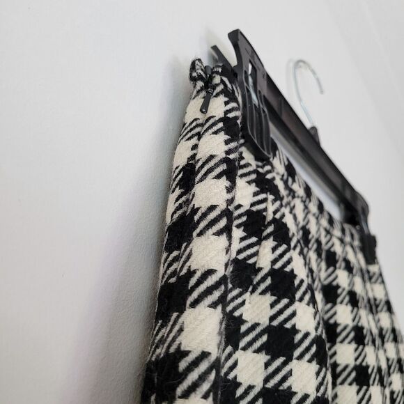 Dana Buchman Black and White A-Line Skirt Pencil 100% Wool 6 - Picture 5 of 8